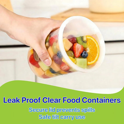 Food Storage Containers [10 Set] x [32 oz] Plastic Deli Containers with Lids Soup Meal Prep Containers | BPA Free | Stackable | Leakproof | Microwave/Dishwasher/Freezer Safe (10 Set, 32 oz)
