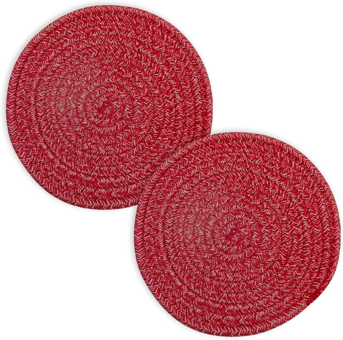 Trivets for Hot Dishes, Pots and Pans, 8 Inches Hot Pads 5 Pcs, Pot Holders for Kitchen, Heat Resistant Mat Protect Counter, Coasters Set Home Essentials Farmhouse Decor (Brown)