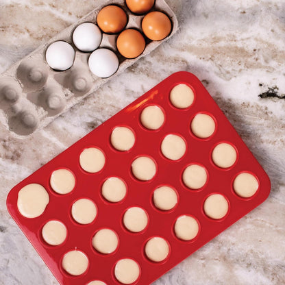 Mrs. Anderson's Baking Silicone 12-Cup Muffin Pan Baking Mold, BPA Free, Non-Stick European-Grade Silicone, 13.5 x 10 x 1.25-Inches