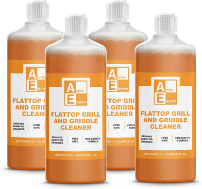 Flat Top Grill Cleaner – 32 fl oz | Griddle Cleaner, Removes Burnt-On Residue, Food Safe, Non-Caustic Formula, For Blackstone Grills