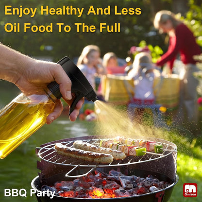 gmisun Oil Sprayer for Cooking, Olive Oil Spray Bottle, 10oz Food-Grade Plastic Oil Spritzer Mister, Refillable Oil Dispenser Bottle for Salad, BBQ, Grilling, Kitchen Baking, Roasting
