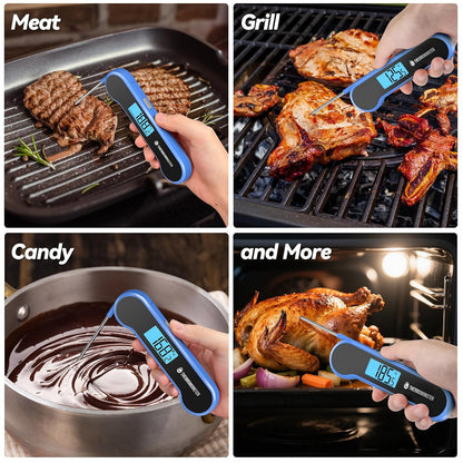 0.5 Sec Instant Read Meat Thermometer Digital for Cooking, Red