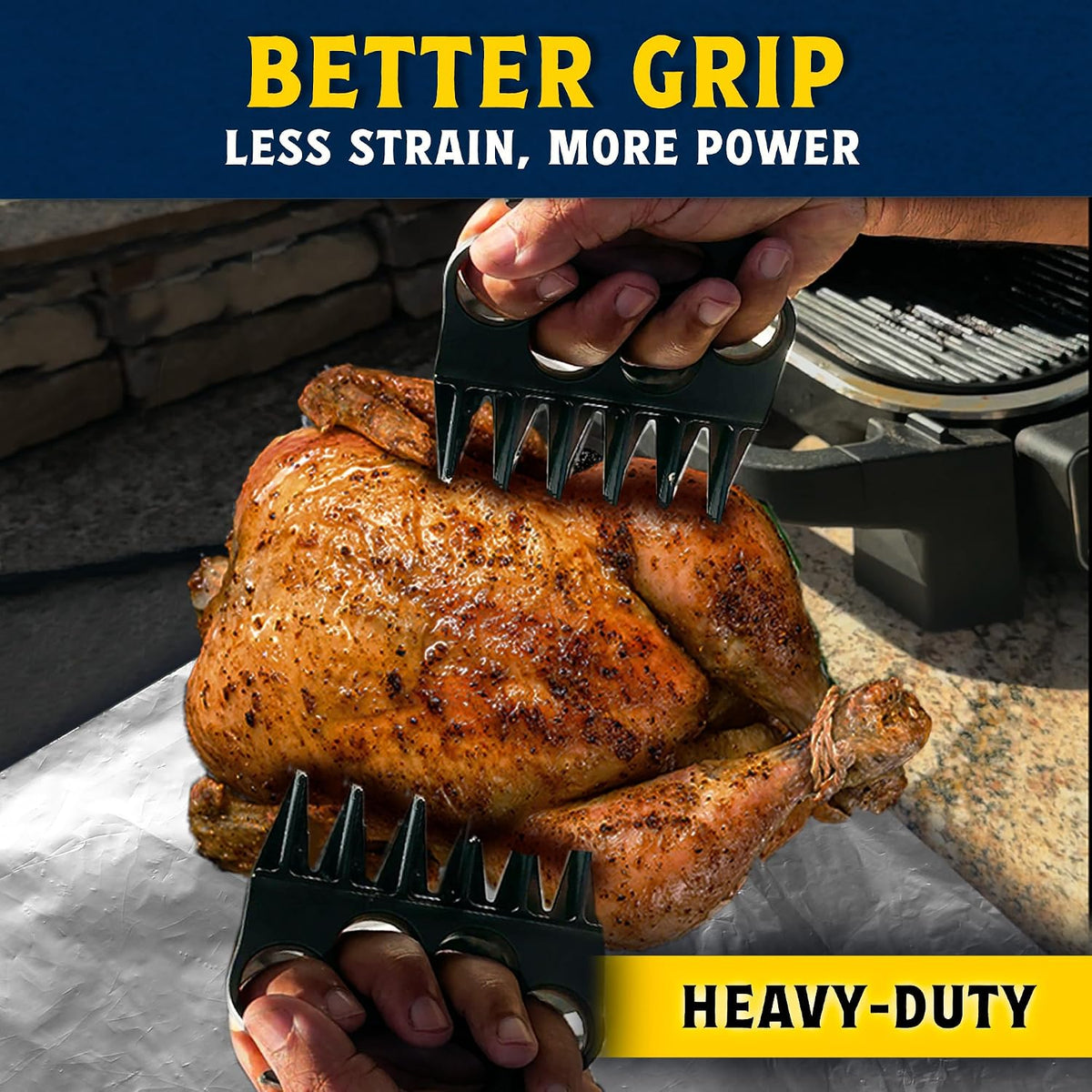 Kona Wolverine Shredder Claws – Heavy Duty BBQ Tools for Pulled Pork, Chicken, Beef – Grill Accessories for Shredding Meat
