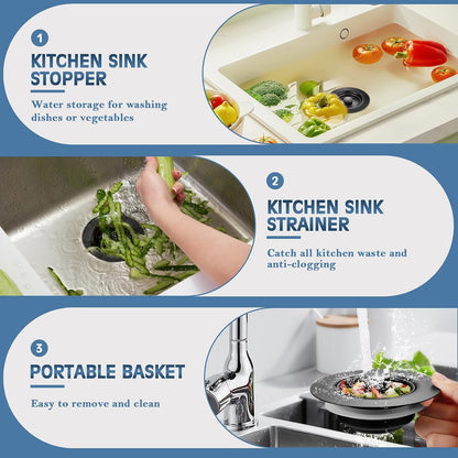 TGOSOMT Kitchen Sink Drain Strainer Stopper