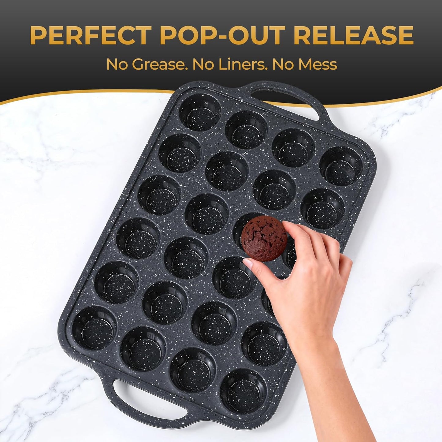 Silicone Muffin Pan with Metal Frame, 12-Cup Non-Stick Baking Pan for Cupcakes & Muffins, Dishwasher Safe & BPA Free, Durable for Meal Prep & Oven Use