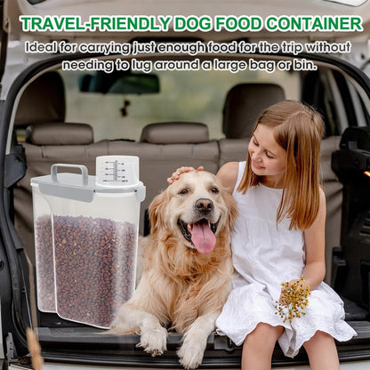 TBMax 10 Lbs Cat Dog Food Storage Container, 2026 Upgraded Large Pouring Container for Pet Food Storage, Bird Seed Dispenser, Portable Travel Kibble Holder -Dark Green