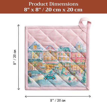 Maison d' Hermine Pot Holders 100% Cotton Potholders (8" x 8") - Colors A