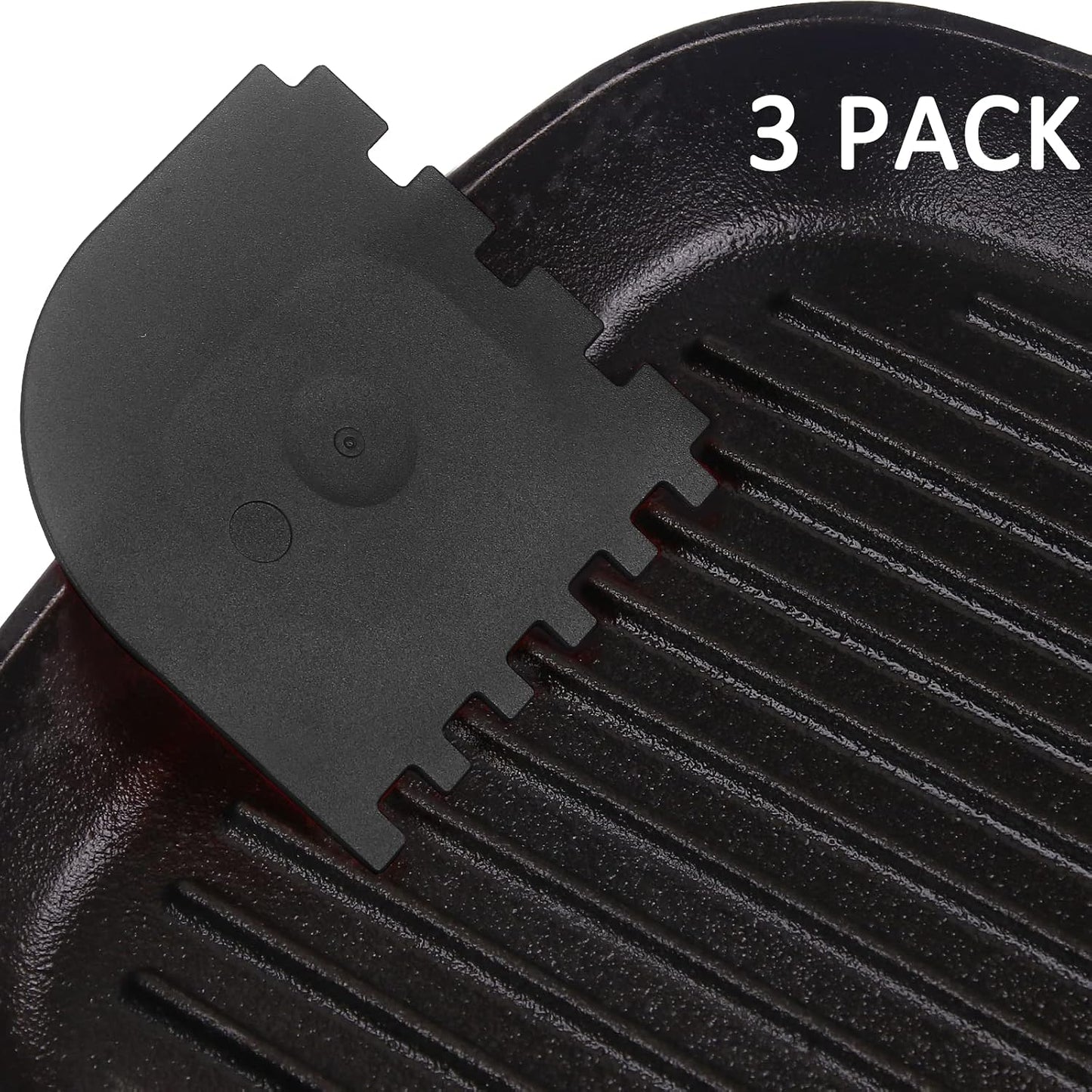 3 Set Plastic Grill Pan Scraper Tool for Griddle Cleaner, Cast Iron Accessories, Kitchen Cleaning Tool Kit