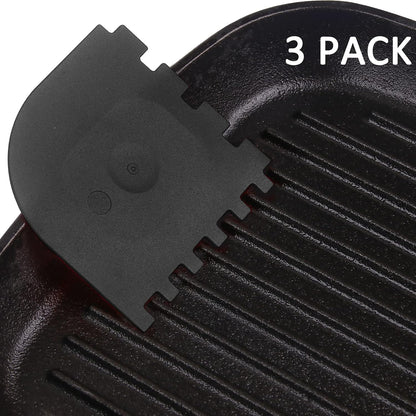 3 Set Plastic Grill Pan Scraper Tool for Griddle Cleaner, Cast Iron Accessories, Kitchen Cleaning Tool Kit