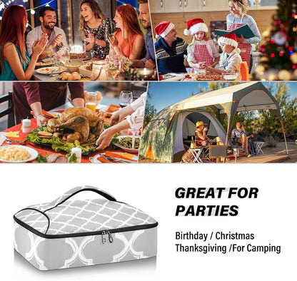 Casserole Carriers for Hot or Cold Food Reusable Casserole Dish Carrier Insulated Thermal Large Capacity Durable Perfect for Party Camping Family Gatherings Yellow Fish - Colors A