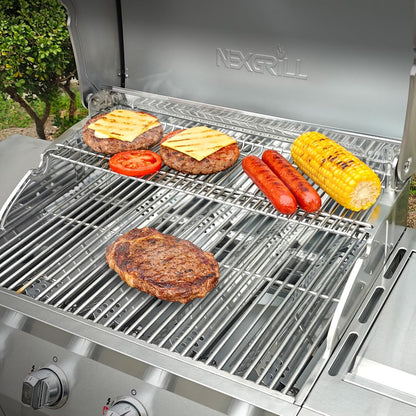Utheer 2-Pack Griddle Warming Rack for Blackstone 28" Griddles, Stainless Steel Flat Top Grill Accessories | Reversible Rack Adds Prep Space, Foldable Clip-On Design Expands Cooking & Holding Area