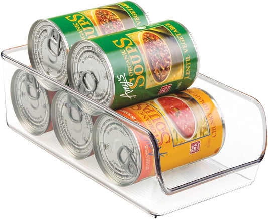 iDesign Recycled Plastic Freezer and Refrigerator Organizer Bin, Set of 2, The Linus Collection – 5.25" x 11" x 3.5", Clear
