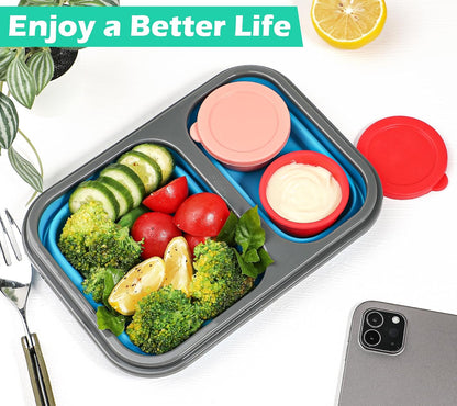 Webake 3" Silicone Pinch Bowls for Cooking Prep, 2oz Small Dipping Bowls Sauce Condiment Containers with Lids, BPA Free Set of 8