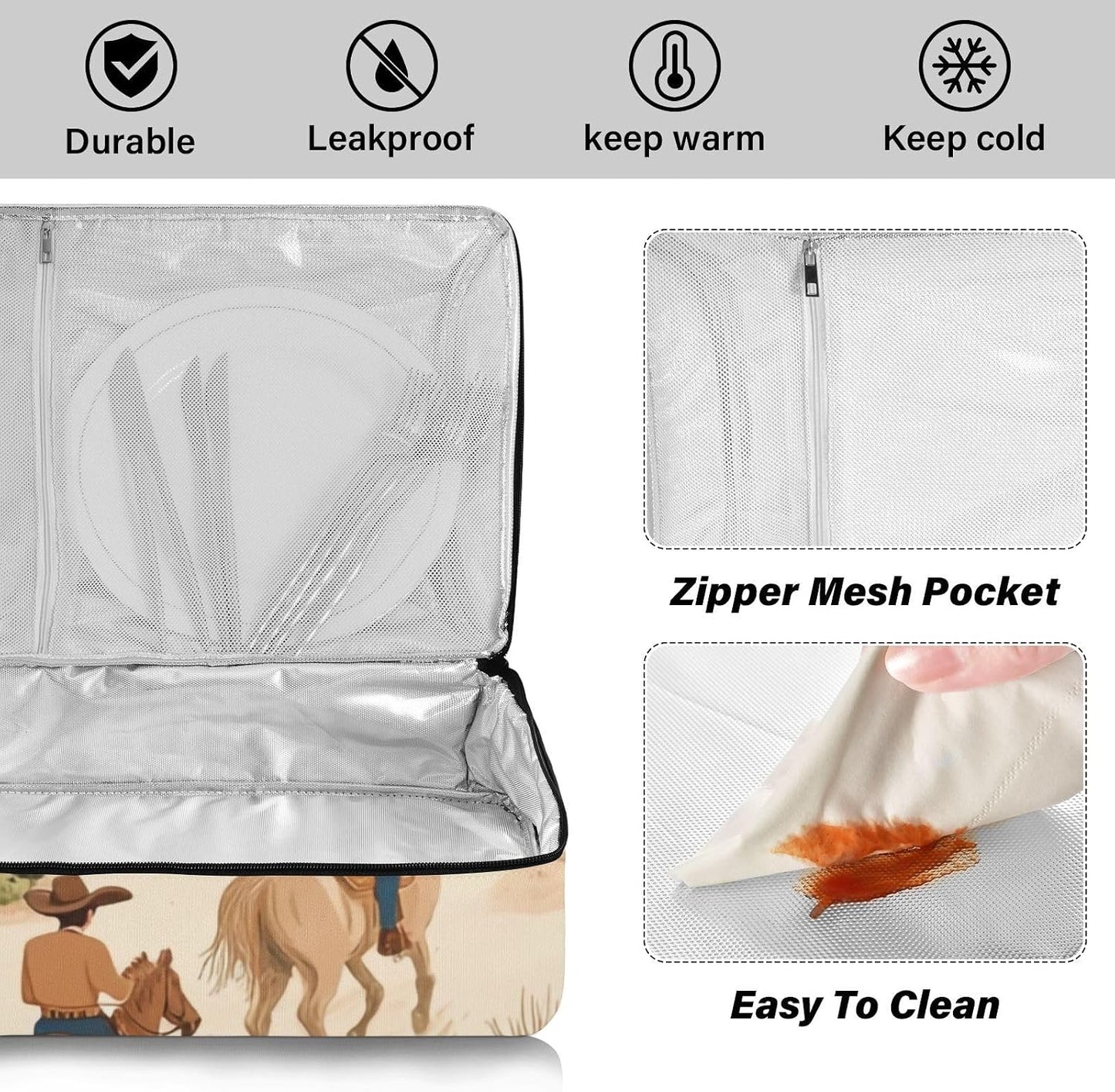 Casserole Carriers for Hot or Cold Food Reusable Casserole Dish Carrier Insulated Thermal Large Capacity Durable Perfect for Party Camping Family Gatherings Yellow Fish - Colors A