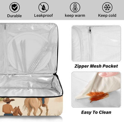 Casserole Carriers for Hot or Cold Food Reusable Casserole Dish Carrier Insulated Thermal Large Capacity Durable Perfect for Party Camping Family Gatherings Yellow Fish - Colors A