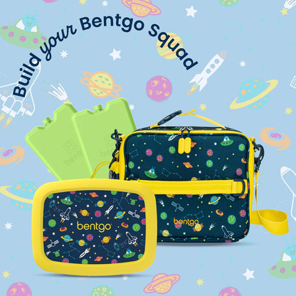 Bentgo Kids Lunch Bag - Durable, Double-Insulated Lunch Bag for Kids 3+; Holds Lunch Box, Water Bottle, & Snacks; Easy-Clean Water-Resistant Fabric & Multiple Zippered Pockets (Mermaid)