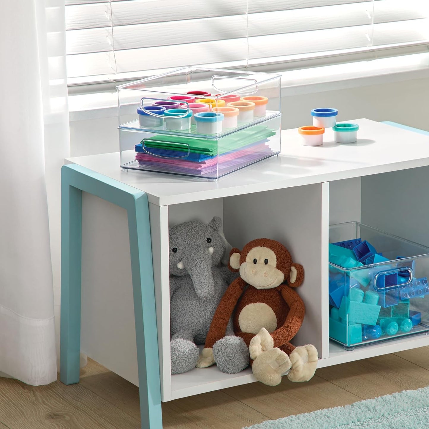 iDesign Stackable Pantry Bin, Clear | Kitchen Cabinets, Fridge or Freezer Storage, Made in USA