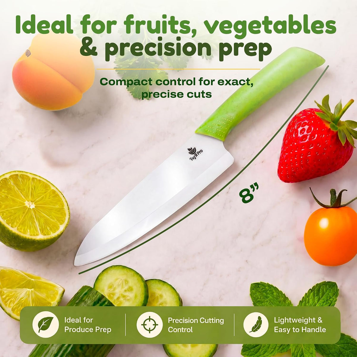 Ceramic Knife Set, 2 Piece, 6 and 4 Inch Sharp Kitchen Blades