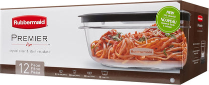 Rubbermaid Premier Easy Find Lids Meal Prep and Food Storage Containers, Set of 10 (20 Pieces Total), Grey |BPA-Free & Stain Resistant