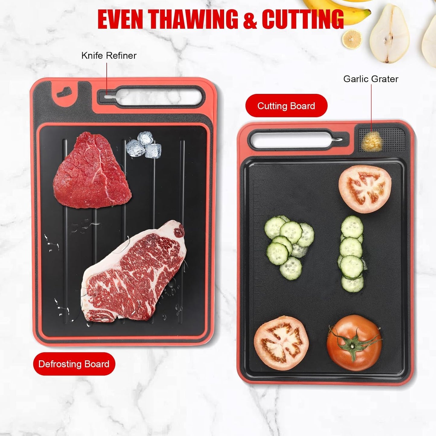 Grilling Prep and Serve Trays, Set of 2 Stackable Stainless Steel BBQ Trays, Deep Marinating Container, Serving Platter for Plating Food, BBQ Prep Tub for Marinating Meats, Grill Accessories