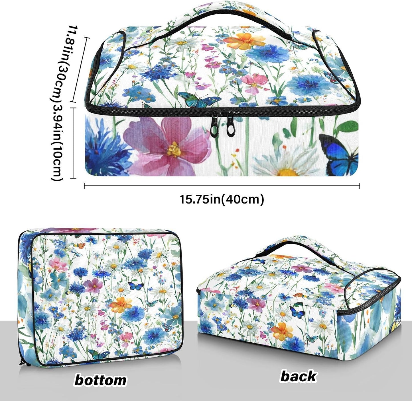 Casserole Carriers for Hot or Cold Food Reusable Casserole Dish Carrier Insulated Thermal Large Capacity Durable Perfect for Party Camping Family Gatherings Yellow Fish - Colors A