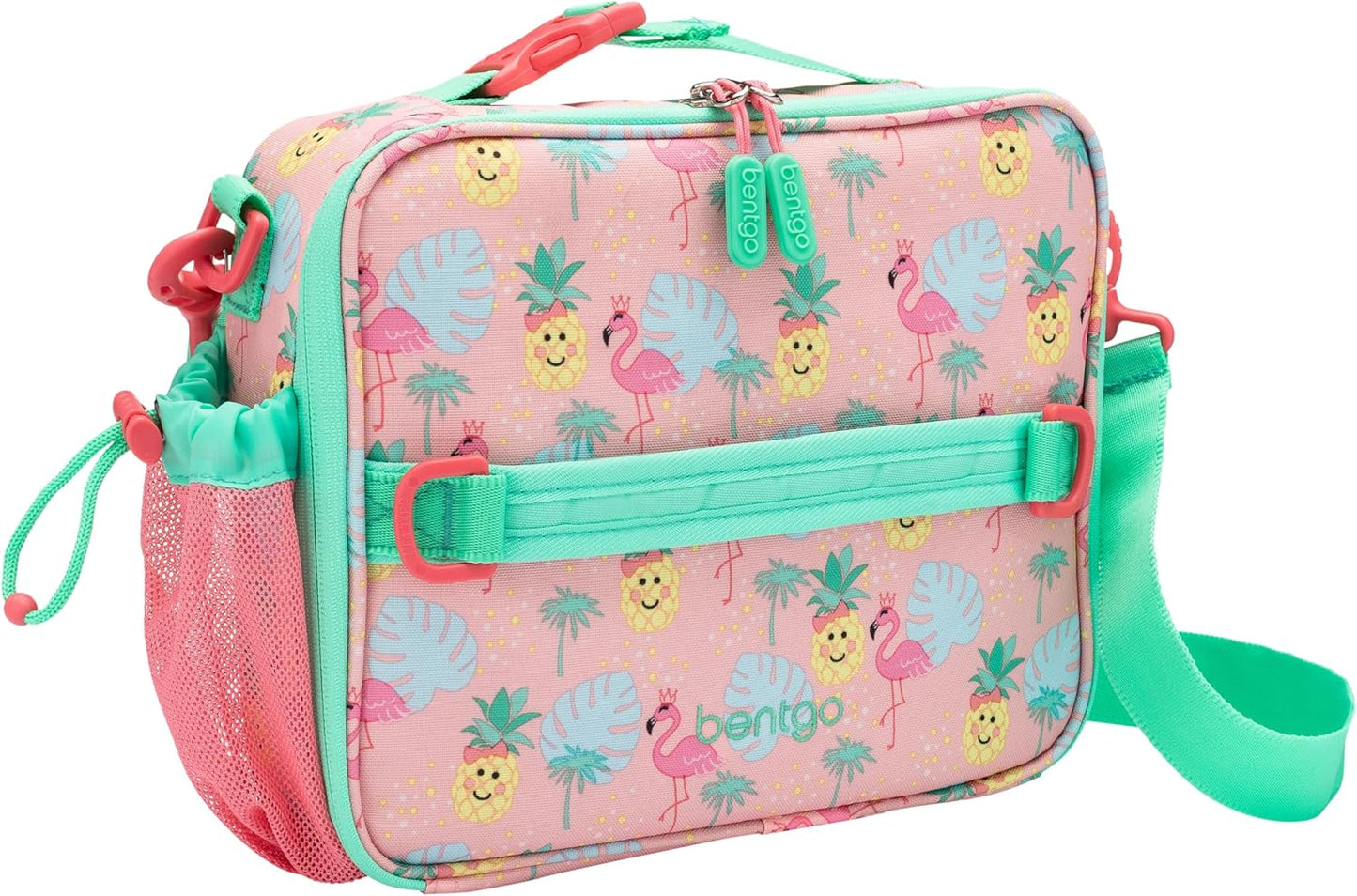 Bentgo Kids Lunch Bag - Durable, Double-Insulated Lunch Bag for Kids 3+; Holds Lunch Box, Water Bottle, & Snacks; Easy-Clean Water-Resistant Fabric & Multiple Zippered Pockets (Mermaid)