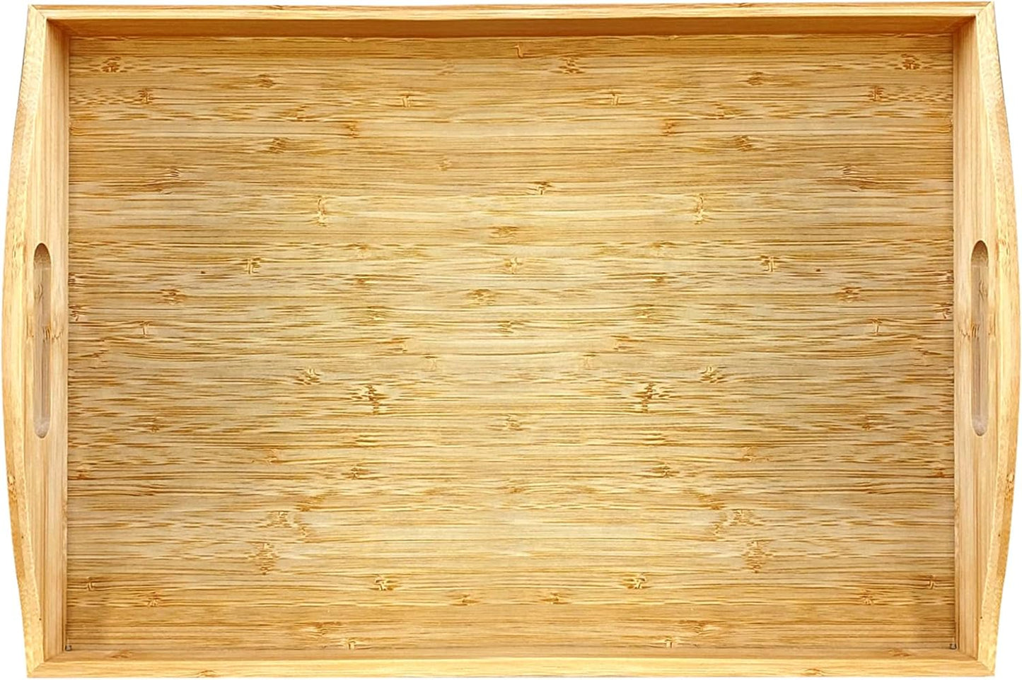 Bamboo Serving Trays Charcuterie Platter 16.5"x11.8"（42x30cm with Handle, Set Includes 1xHexagon 12.5"(32cm)+1xSquare 7.8"(20cm)+1xSquare 5.9"(15cm) Small Plates for Family Dinner