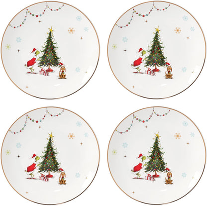 Lenox 898096 Merry Grinchmas Chip & Dip Bowl, Christmas Dishes, Festive Holiday Serveware