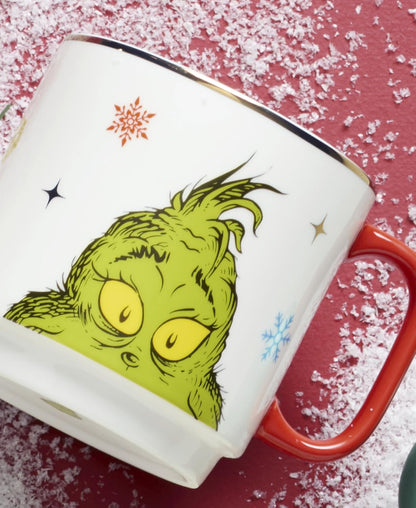 Lenox 898096 Merry Grinchmas Chip & Dip Bowl, Christmas Dishes, Festive Holiday Serveware