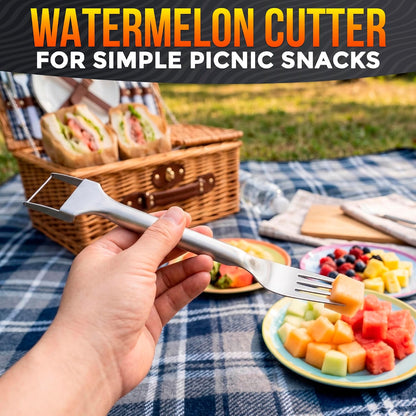 3-in-1 Watermelon Cutter Slicer Tool, Stainless Steel Kitchen Gadget