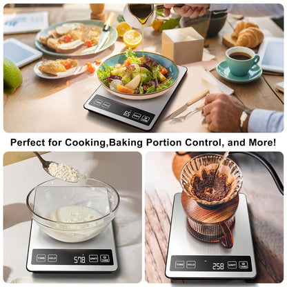 Fuzion Food Scale, 22lb/0.1oz Digital Kitchen Scale - 7 Units, Tare & PCS