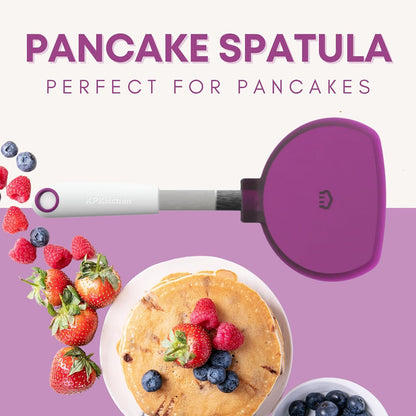 Wide Pancake Spatula Flipper, Silicone Turner for Griddle & Nonstick Pans
