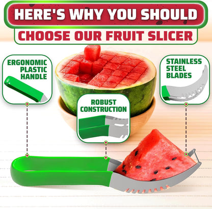 Watermelon Slicer Cutter Tool, Stainless Steel, Easy Grip, Durable