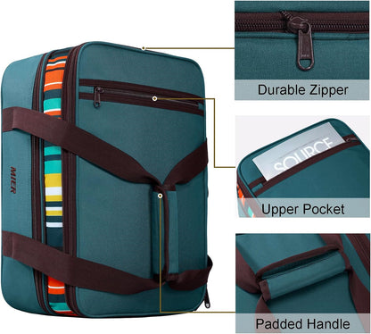MIER Insulated Double Casserole Carrier Bag for Lasagna Lugger, Potluck Parties, Picnic, Beach, Fits 9 x 13 Inches Baking Dish, Casserole Dish, Expandable, Dark Blue
