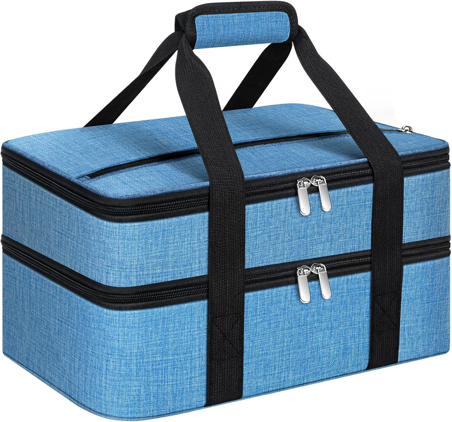 Insulated Casserole Carrier, Portable Casserole Carrier for Hot or Cold Food Lunch Tote Warmer or Cooler Bag, Lasagna Lunch Bag for Potluck Parties- Fits 9" x 13" Baking Dish-Charcoal Grey