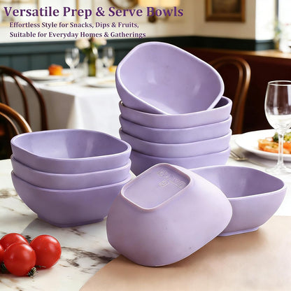 4 Piece Dipping Bowls Set, Small Spice Bowls for Sauce, Soy Sauce Dishes for Sushi, Dessert & Snack Portion Control, Dishwasher Safe Prep Bowls for BBQ Baking, 60ml (2 oz), PP Plastic, Pink