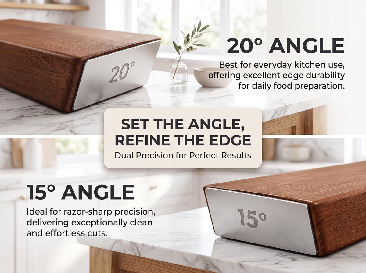 Rolling Knife Sharpener with Diamond & Ceramic Discs, 15°/20°