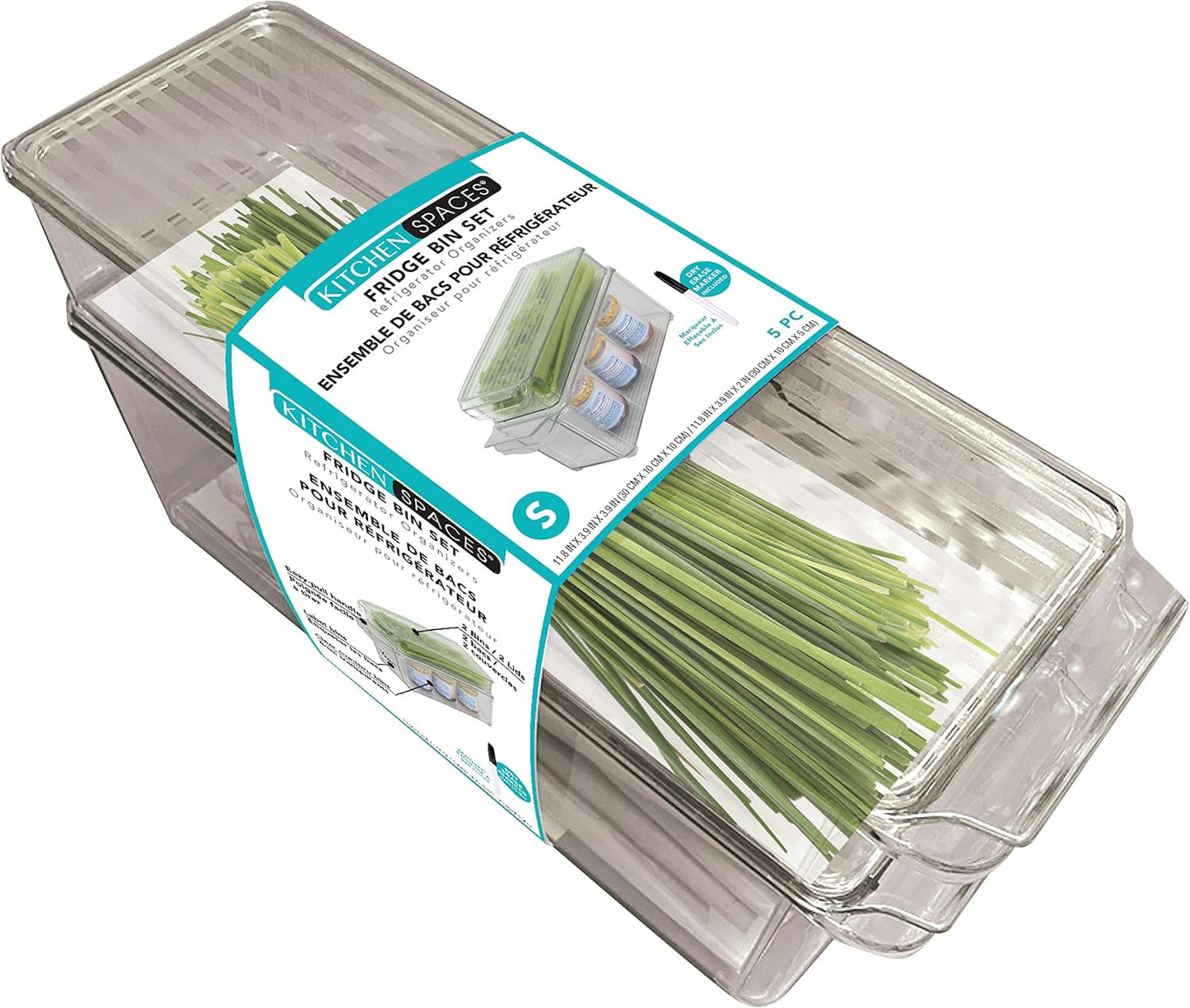 Kitchen Spaces Fridge Bin Set 5PC (S)