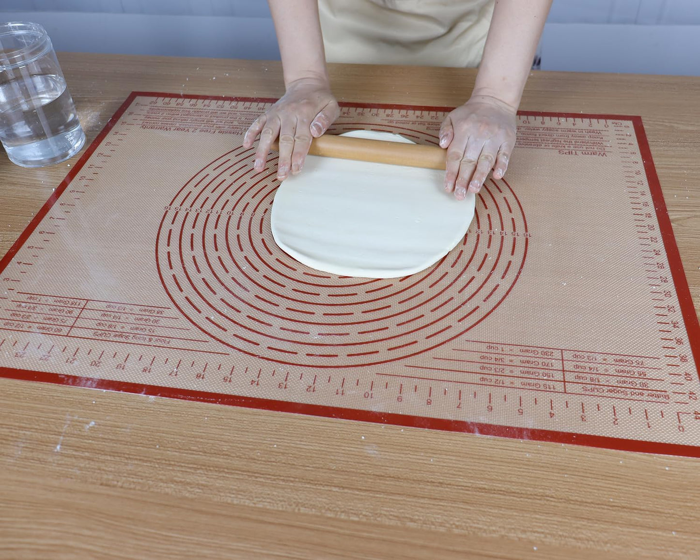 Non-slip Silicone Pastry Mat 36''By 24'' Nonstick Baking Mats Extra Large Counter Mat for Dough Rolling, Pastry, Pie Crust, Fondant, Cookies, Bread, Pasta, Pizza Mat