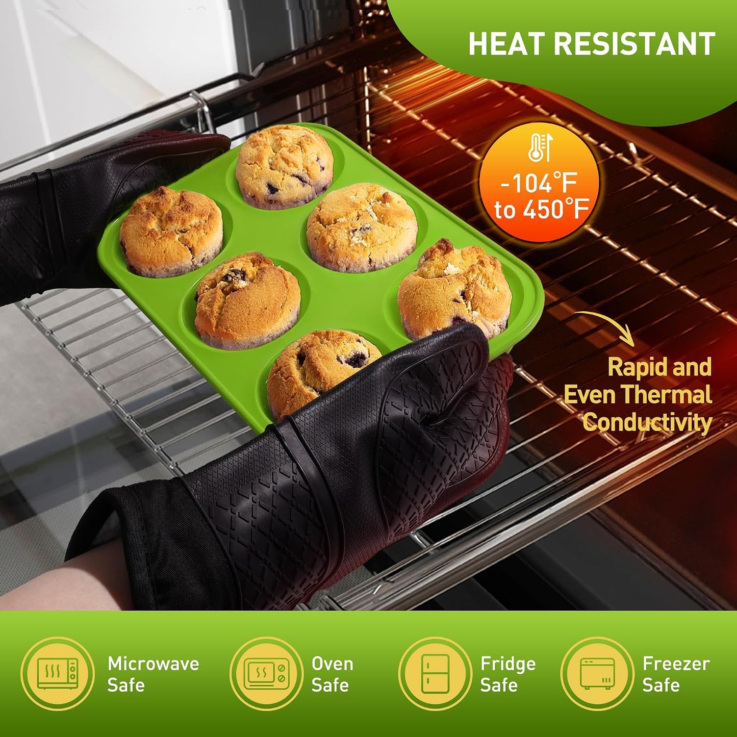 2 Pack 12 Cups Silicone Muffin Pan with Metal Reinforced Frame Regular Size Silicone Molds Cupcake Cake Baking Pans Cookie Baking Chocoflan Cupcake Mold Nonstick Muffin Tin Home Baking Supplies