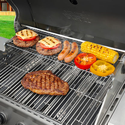 Utheer 2-Pack Griddle Warming Rack for Blackstone 28" Griddles, Stainless Steel Flat Top Grill Accessories | Reversible Rack Adds Prep Space, Foldable Clip-On Design Expands Cooking & Holding Area