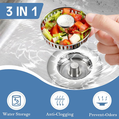 TGOSOMT Kitchen Sink Drain Strainer Stopper