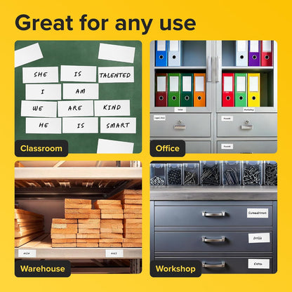 Dry Erase Magnetic Labels - Reusable Sticky Notes - Notepads for Refrigerator - Dry Erase Magnet Sheets - Blank Magnet Stickers to Write On - Magnets for Whiteboard Classroom Fridge