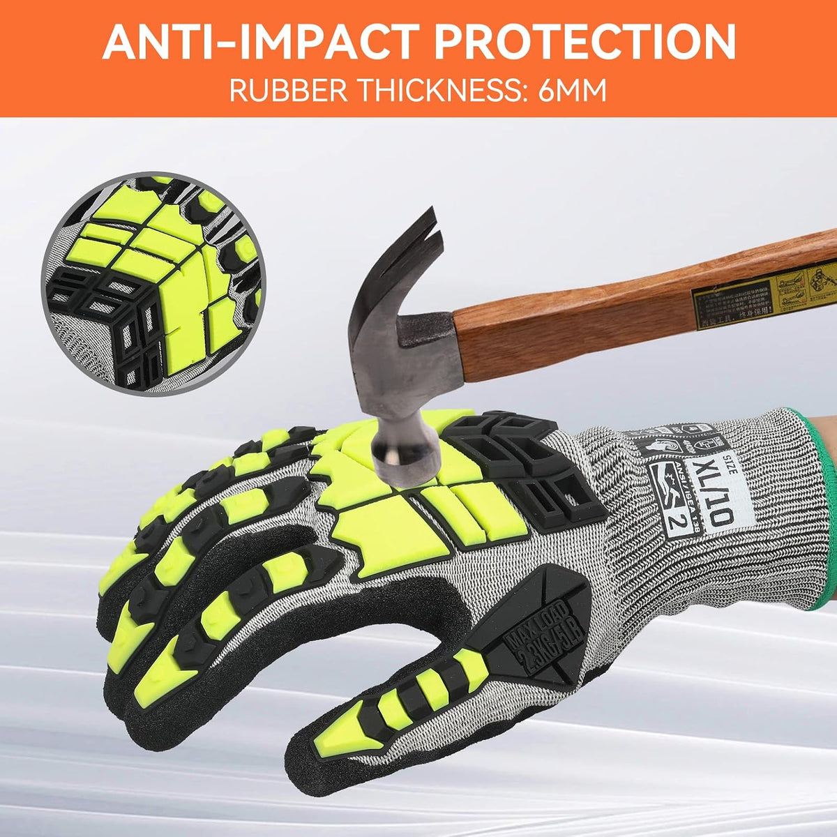Safety Work Gloves,Impact Gloves for Men Women
