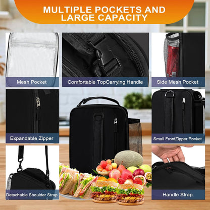 Lunch Box Insulated Lunch bag for Men Teen Kids Boys Adult Portable Stylish Small Lunchbox Special Design for Working Office school Picnic