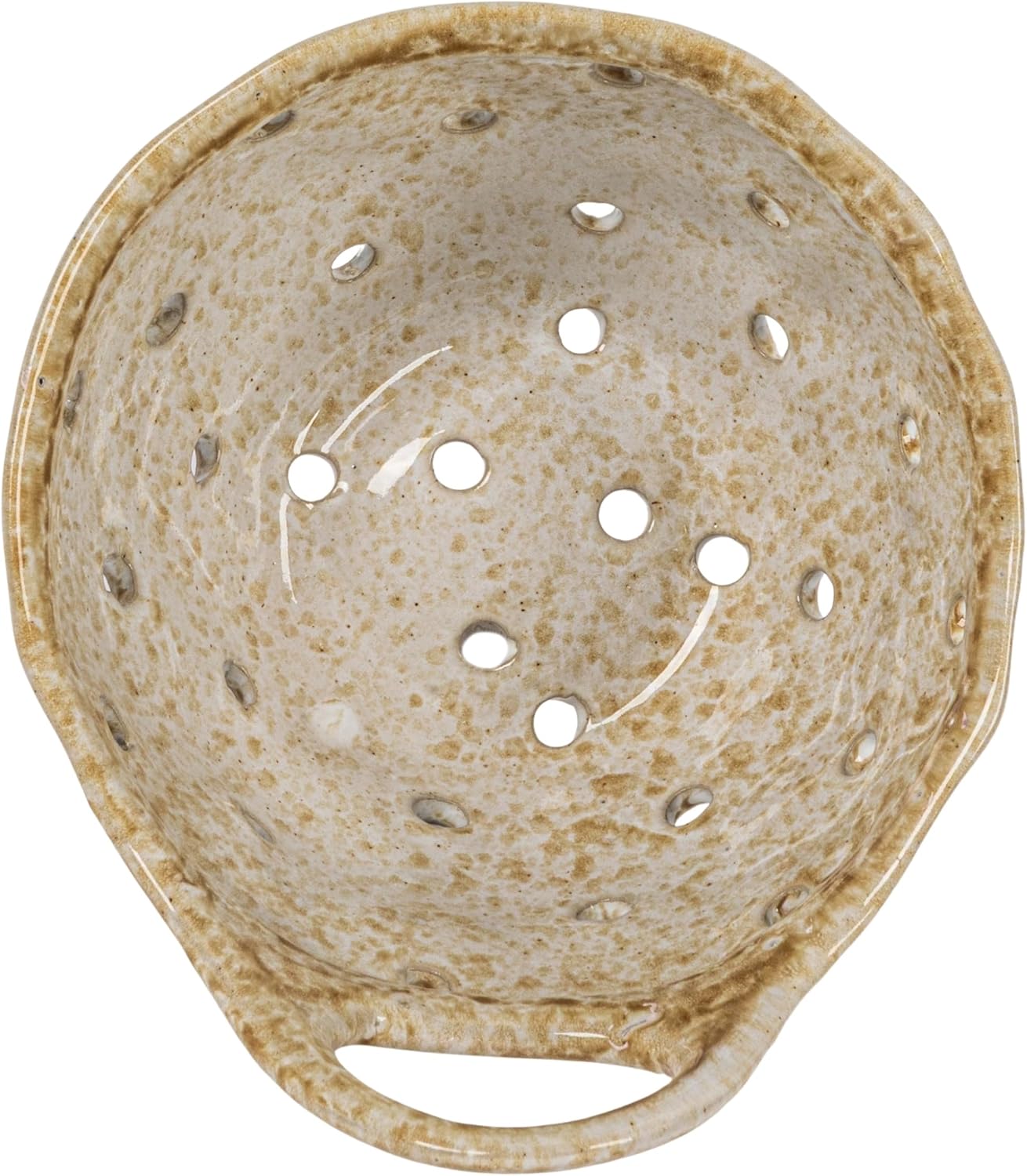 Creative Co-Op Stoneware Colanders with Handles, Set of 2