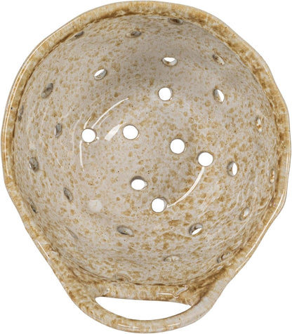 Creative Co-Op Stoneware Colanders with Handles, Set of 2