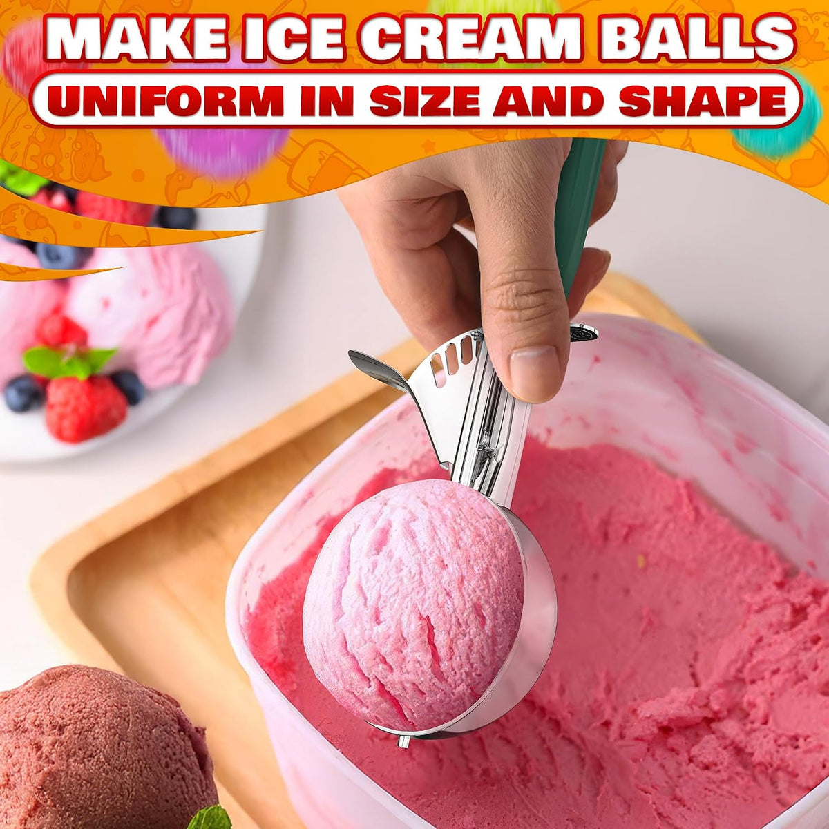 Cookie Scoops for Baking, Stainless Steel in #16, #20, #30