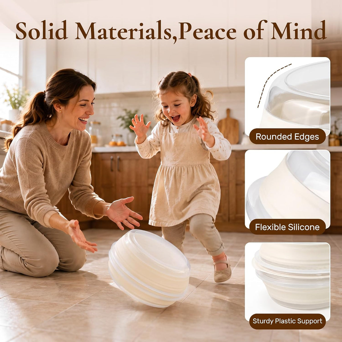 Breading Bowl Shaker , 2.5L Collapsible Breader Bowl Shaker for Frying