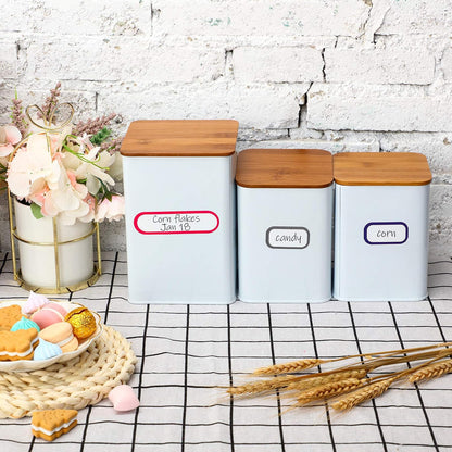 Outus 320 Pcs Waterproof Removable Labels with Makers Pen Self Adhesive Label Stickers for Water Bottles Spice Food Containers Jars Pantry Restaurant Storage(Colorful)